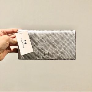 Halston snake silver wallet